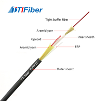 Câble de descente en fibre optique flexible à double gaine monomode G657A2 à 1 cœur GJYFJH avancé pour le déploiement de réseaux domestiques
