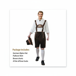 Shemax Trachten Shorts pour hommes Lederhosen Shaded Grey OEM Custom New Bavarian Oktoberfest Lederhosen - Product Image 1
