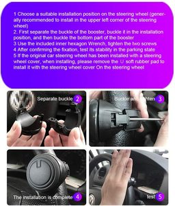Supporto universale per volante per <span class=keywords><strong>auto</strong></span> 360 accessori interni Mini ruota del volante 3R supporto per manopola in Silicone 2251 - Product Image 5