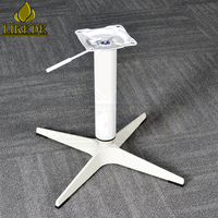 Support pivotant à hauteur de levage réglable en croix en aluminium en métal blanc Base de table d'appoint pour bureau d'ordinateur portable