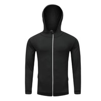 Vêtements de sport pour hommes, veste à capuche zippée, fine, respirante, à séchage rapide, en polyester, décontractée, pour le basketball et la course à pied