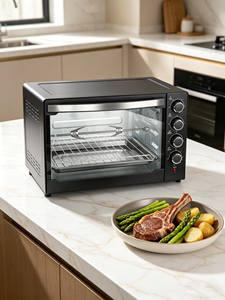 <span class=keywords><strong>Four</strong></span> électrique à convection <span class=keywords><strong>mini</strong></span> noir en acier inoxydable 50L/70L, puissance 2000W, pour usage domestique et hôtelier, avec fonctions de cuisson et de grillage - Product Image 3