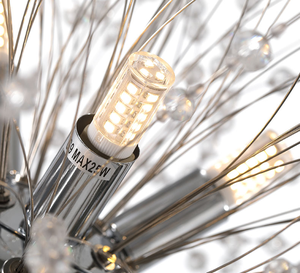 タンポポクリスタルシャンデリアモダンデコレーションホタルLEDペンダントハンギングライトホームまたはホテル用 - Product Image 5