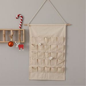 Décoration moderne de la maison personnalisé tissu suspendu blanc compte à rebours calendrier de l'<span class=keywords><strong>avent</strong></span> de Noël - Product Image 1