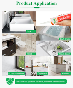 GREEN HEALTH 668 Mastic <span class=keywords><strong>silicone</strong></span> acétique haute performance à séchage rapide, adhésif pour verre, pour collage de fenêtres, portes et aluminium, en <span class=keywords><strong>cartouche</strong></span> - Product Image 4
