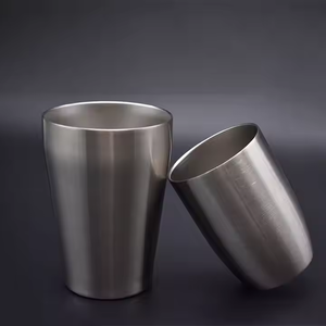 Tasse à eau en acier inoxydable à double paroi 250ml/400ml Tasse à café et à thé pour <span class=keywords><strong>la</strong></span> maison Couleur argent Boissons Vin Bière Tasses de dégustation - Product Image 6