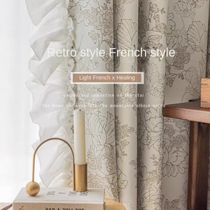 Chenille Polyester Luxuriöser Cremefarbener Moderner Hochverdunkelnder Umweltfreundlicher Ganzjahres-Vorhang mit Eingebauter Kordel Anpassbar - Product Image 5