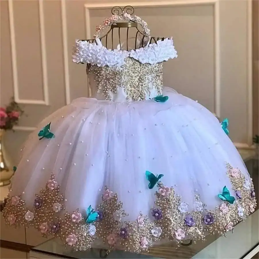 Fabrik direkt liefern Geburtstag Vestido de Chica Kinder Party kleid Blumen mädchen Kleider Prinzessin