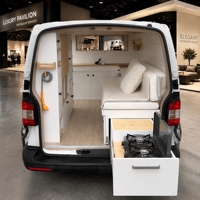 Canapé-lit ultra léger pour camping-car avec rangement, en aluminium alvéolé, modulaire, gain de place, sur mesure
