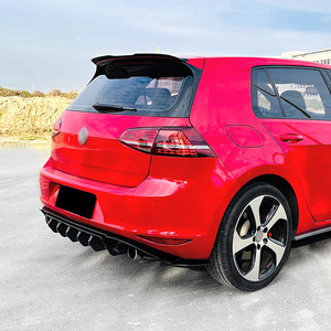 Amp Z Rear Bumper Lip Spoiler For Volkswagen Golf 7 Mk7 Gti Matte Finish With Led Light Car Body Kit - Product Image 2