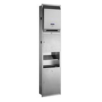 Dispenser di asciugamani di carta automatico elettrico con sensore di tessuto a taglio automatico da incasso a parete con pattumiera e asciuga mani