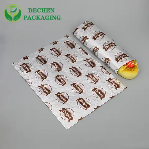 Papier d'isolation alimentaire de papier d'aluminium de hamburger