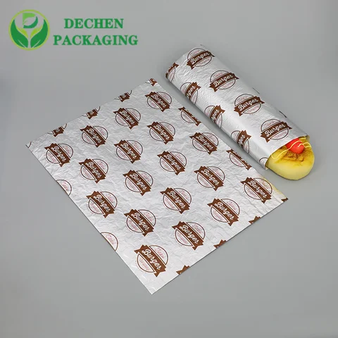 Papier d'isolation alimentaire de papier d'aluminium de hamburger