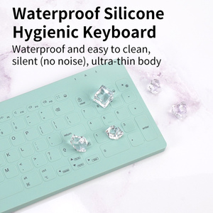 Nuevo Teclado Inalámbrico Industrial y Médico HengYu IP68 Resistente al Agua, de Silicona, con Tres Modos, USB Tipo-C, para Escritorio, Venta al Por Mayor - Product Image 2