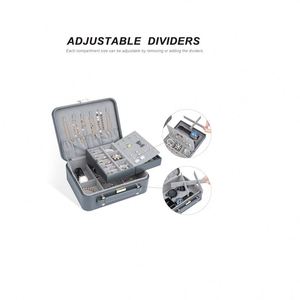 Caja de Joyería de Viaje Apilable de Gran Capacidad de 2 Niveles con Divisores Ajustables y Asa, Diseñada para Organizar con Estilo - Product Image 3