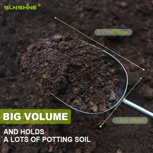 SUNSHINE Outil de jardinage ergonomique multifonctionnel industriel DIY, pelle à compost et à terre avec manche en métal et en <span class=keywords><strong>bois</strong></span> - Product Image 4