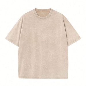 Design Men's Heavyweight Oversized Cotton T-<b>Shirts</b> Custom Logo Streetwear with High Quality Acid Wash Vintage Print - Product Image 4