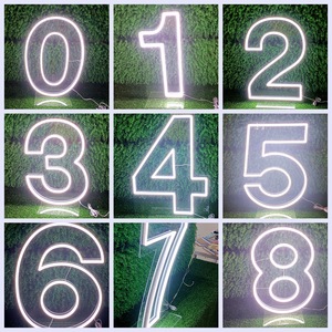 Fabricant Artisan Enseigne Néon Bande Flexible Acrylique Applique Murale Fête D'anniversaire De Mariage Led Chiffre Lettres LED Enseigne Néon Personnalisé - Product Image 3