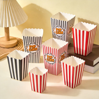 Boîtes de pop-corn en carton jetables personnalisées emballage bon marché pour la nourriture-utilisation avec Sushi chips de pomme de terre mat stratification gaufrage