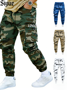 <span class=keywords><strong>Pantalones</strong></span> Cargo de Camuflaje para Hombre con Logotipo Personalizado, Joggers de Calle de Alta Calidad, Ajustados, con Múltiples Bolsillos y Cordón Ajustable - Product Image 1
