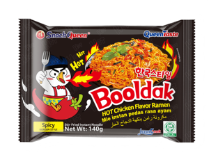 SnackQueen Cream Carbonara Hot Chicken Ramen 140g*5 Bungkus Rasa Krim Pedas Ringan Ayam Kalkun Mie Instan Gaya Korea OEM Grosir