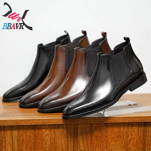 Botas Chelsea Estilo Británico para Hombre 2025, Parte Superior de Cuero Genuino, Forro de PU, Entresuela de Goma, Suela de Goma, Modelo ZX747, Tallas Anchas - Product Image 3