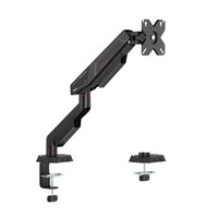 Bras de moniteur mécanique à ressort blindé économique LDT114-C012, 17 à 40 pouces, support de moniteur en aluminium, support d'écran pour jeux