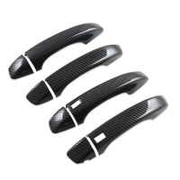 Accessoires intérieurs de voiture : Poignée de porte et panneau de commande de style fibre de carbone en plastique de luxe pour MG HS 2018-2024 (conduite à droite)