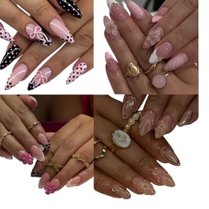 <span class=keywords><strong>Faux</strong></span> <span class=keywords><strong>ongles</strong></span> de style européen et américain, avec colle 3D stéréo, diamants français, autocollants pour <span class=keywords><strong>ongles</strong></span> - Product Image 3