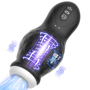 High Quality Electric Male Masturbator Cup with Suction 10 <b>Vibration</b> Modes ABS/Silicone 100% Waterproof Adult Sex Toy - Product Image 1