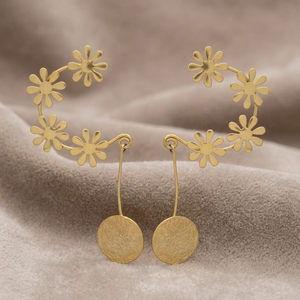 Boucles d'oreilles manchette en laiton faites à la main, style bohème ethnique classique unisexe, pour anniversaire - Product Image 2