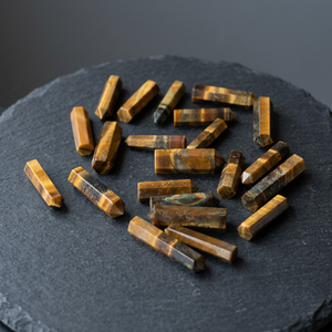 Crystalexport.com Supplier <b>Tiger</b> <b>Eye</b> Point Natural Healing Crystal Golden Brown Stripes for Jewelry Making 25-35mm Gujarat - Product Image 2