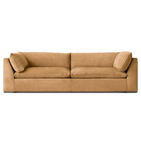 Ensemble de canapés en cuir en forme de L, design moderne et élégant, mobilier de salon, accoudoirs effilés, bordure subtile, structure en bois, designs de luxe