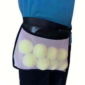 Sac banane pour balles de tennis, pochette de rangement en maille pour balles de sport, support portable pour balles d'entraînement de golf et de tennis - Product Image 4