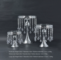 Ensemble de supports à gâteaux de luxe pour mariage en gros, présentoir à gâteaux et à en-cas pour buffet, support à gâteaux en cristal, métal doré, miroir