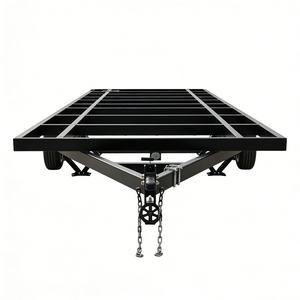 Châssis ouvert robuste pour remorque utilitaire à triple essieu en acier Q235, capacité <span class=keywords><strong>de</strong></span> charge <span class=keywords><strong>de</strong></span> 4500 kg, pour le transport <span class=keywords><strong>d</strong></span>'équipements <span class=keywords><strong>de</strong></span> fret personnalisés - Product Image 2