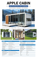 Maison conteneur moderne de luxe en acier, type capsule spatiale Apple, à installation rapide, en kit, respirante, pour chambre d'hôtes, usage extérieur