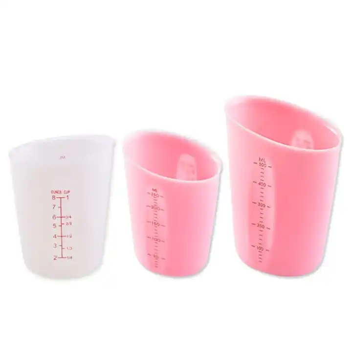 Source Reusable 250ml 500ml Baking Measuring Mixing Cup Silicone Measuring  Cups with Scale on m.