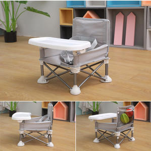 स्टॉक आउटडोर फोल्डिंग बेबी सीट पिकनिक समुद्र तट पर बच्चों की कुर्सी सनशेड और डाइनिंग ट्रे के साथ - Product Image 4