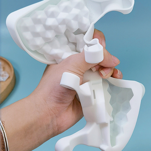 Tùy chỉnh phong cách mới cấp thực phẩm Silicone Ice Cream Cubes khuôn tự làm sóng trái tim sô cô la Popsicle khay bán buôn Maker - Product Image 3