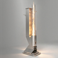 Réchaud de terrasse portable en acier inoxydable à granulés de bois, allumage rapide, flamme puissante, tube en verre, type fusée, pour jardin et cour intérieurs chaleureux