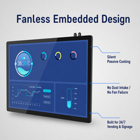 Moniteur tactile tout-en-un 27 pouces sans ventilateur, intégré Windows, pour affichage numérique, machine de vente et de billetterie, contrôle.