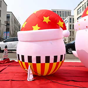 Bola Inflable de Navidad con Diseño de Muñeco de Nieve Oxford, Bola Inflable Mate, Globo Inflable de PVC, Artículos de Decoración Navideña - Product Image 2