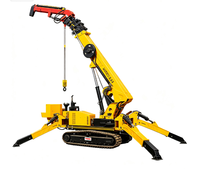 Grue araignée hydraulique de 3 tonnes à rotation 360° avec stabilisateurs complets pour le levage de façades de bâtiments de bureaux
