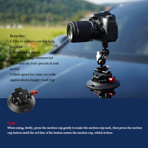 Nhiệm Vụ Nặng Nề 6in Phát Hành Nhanh Chóng Bơm-Kích Hoạt Hút Chân Không Cốc Hút Núi Hợp Kim Nhôm Với Máy Ảnh Kẹp Phụ Kiện Máy Ảnh - Product Image 5