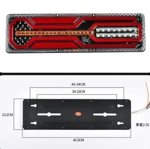 Caminhão freio luz LED eletrônico nevoeiro luz 24V caminhão fluxo por sua vez sinal cauda luz