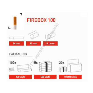 Tubos de cigarrillos vacíos, tubos de liar de papel puro de 84mm, sin tabaco, 100 unidades por paquete, 1 caja - Product Image 2