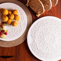 Assiettes rondes en céramique blanche nordique et vaisselle de mariage, service de table en porcelaine pour restaurant, vaisselle en céramique blanche