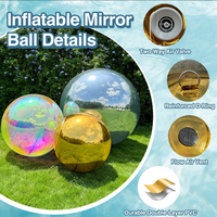 Boules chromées métalliques gonflables dorées Spherers Party Decor ballons géants Blow Up boule réfléchissante grande boule miroir brillante