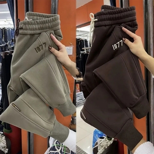 Vente automne/hiver <span class=keywords><strong>laine</strong></span> épaissie <span class=keywords><strong>Jogging</strong></span> femmes pantalons et pantalons de survêtement haute qualité mode décontracté sport Harlan <span class=keywords><strong>pantalon</strong></span> cheville - Product Image 1